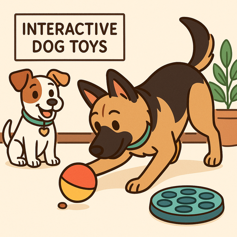 German Shepherd playing with a toy