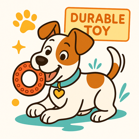 Dogs with durable chew toys