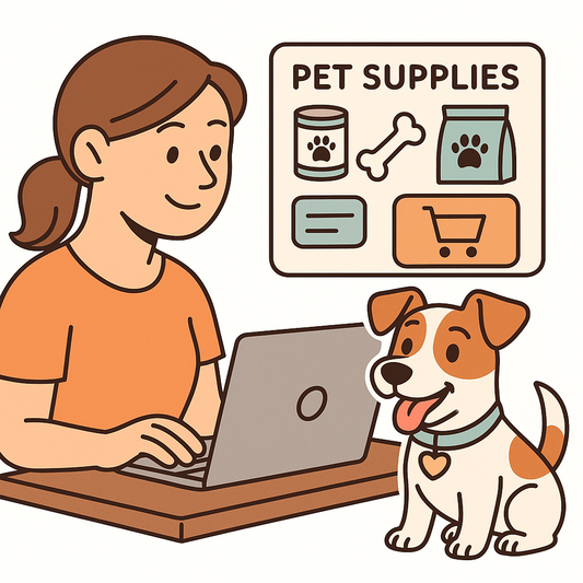 Pet owner shopping for supplies