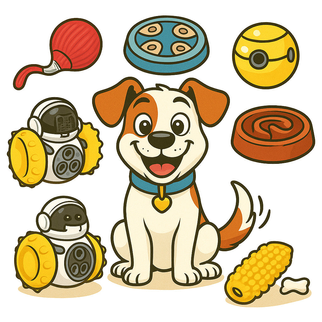 Dog feeders, toys, and chews