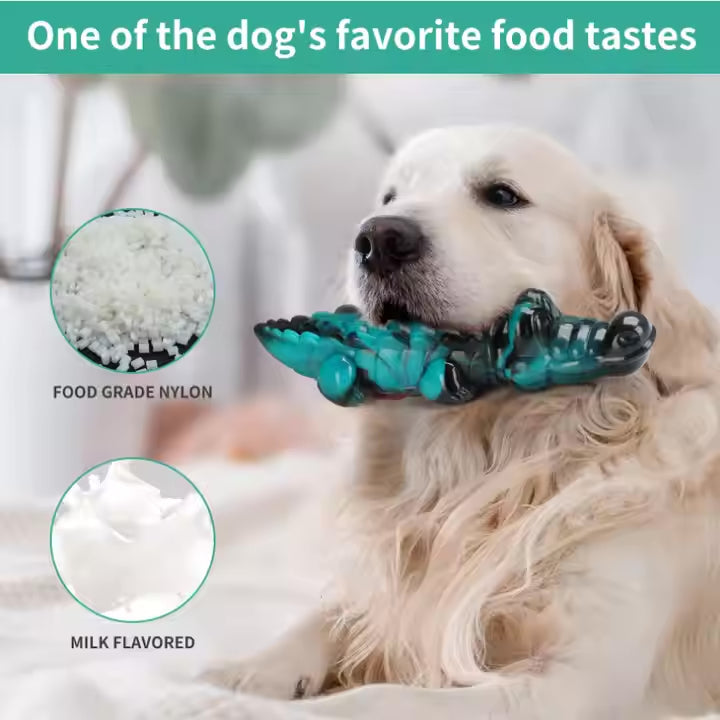 Durable Flavored Indestructible Chew Toy for Aggressive Dogs – Anxiety Relief & Teeth Cleaning