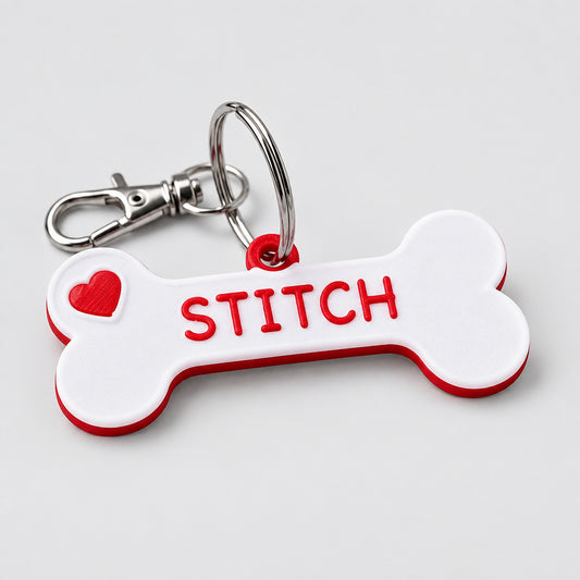 Dog and cat name tag bone shape