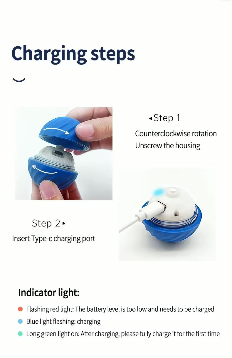 Vibrating Dog Ball Toy for Dogs & Cats – Interactive Bouncing