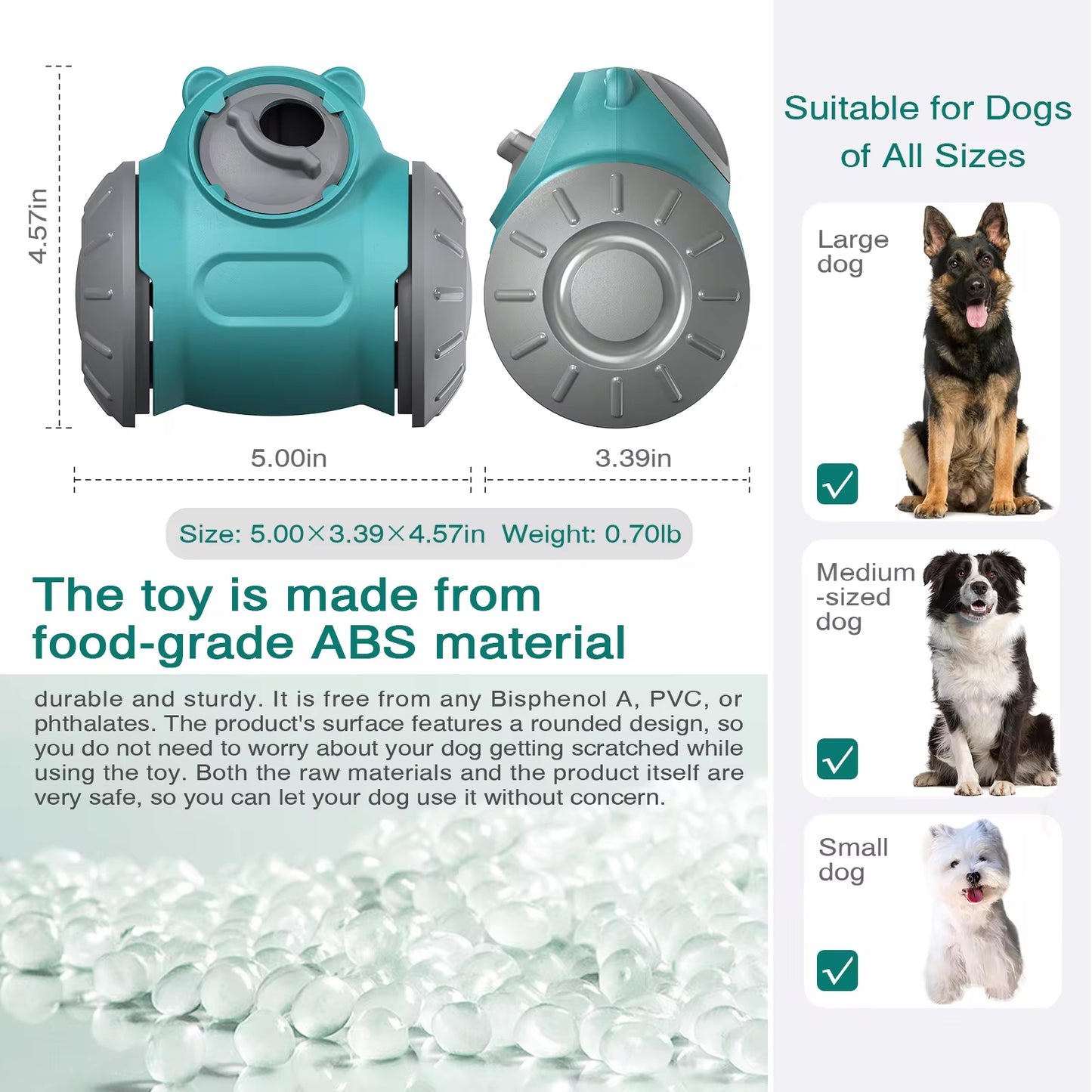 Distributeur d'aliments lents pour chien – Jouet interactif en forme d'ours
