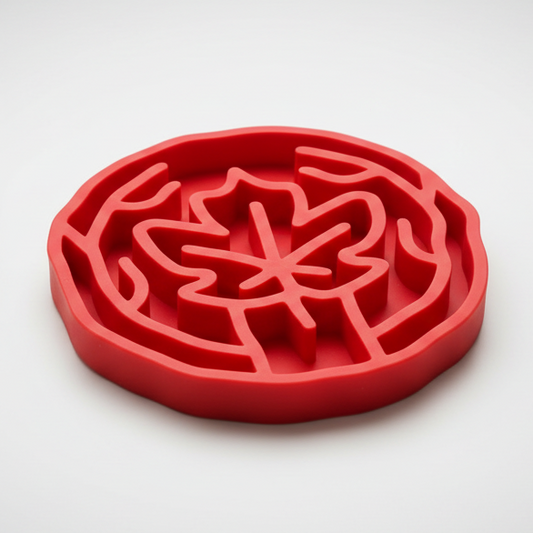 Red Maple Slow Feeder Bowl for Dogs and Cats
