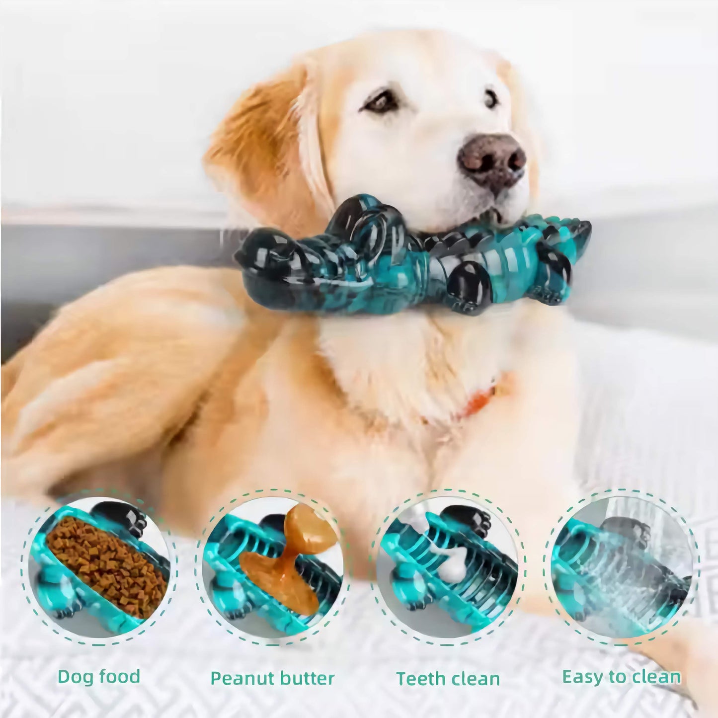 Durable Flavored Indestructible Chew Toy for Aggressive Dogs – Anxiety Relief & Teeth Cleaning