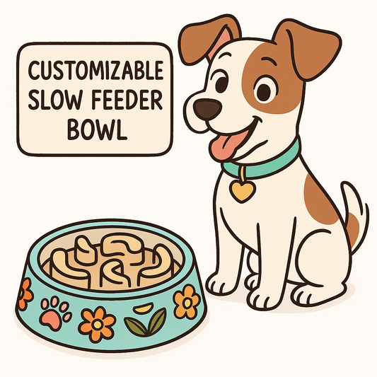 Custom slow feeder cat bowl