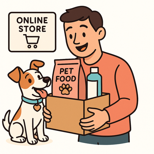 pet owner with new products
