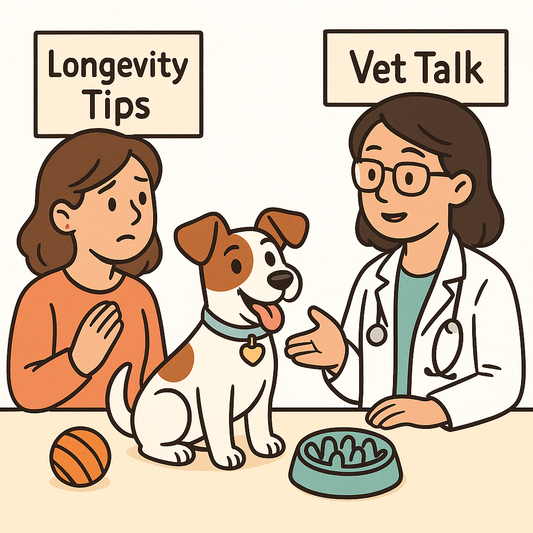 Vet and pet owner discussing pet health