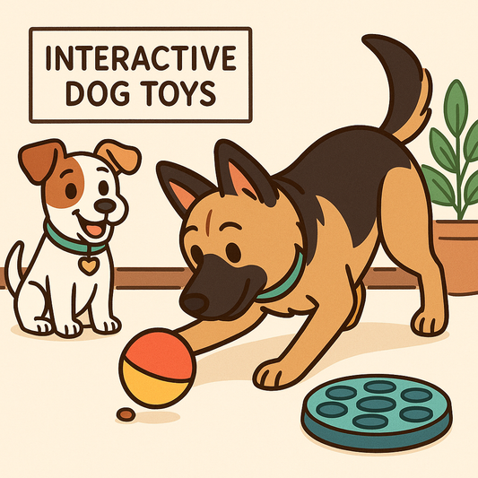 German Shepherd playing with a toy