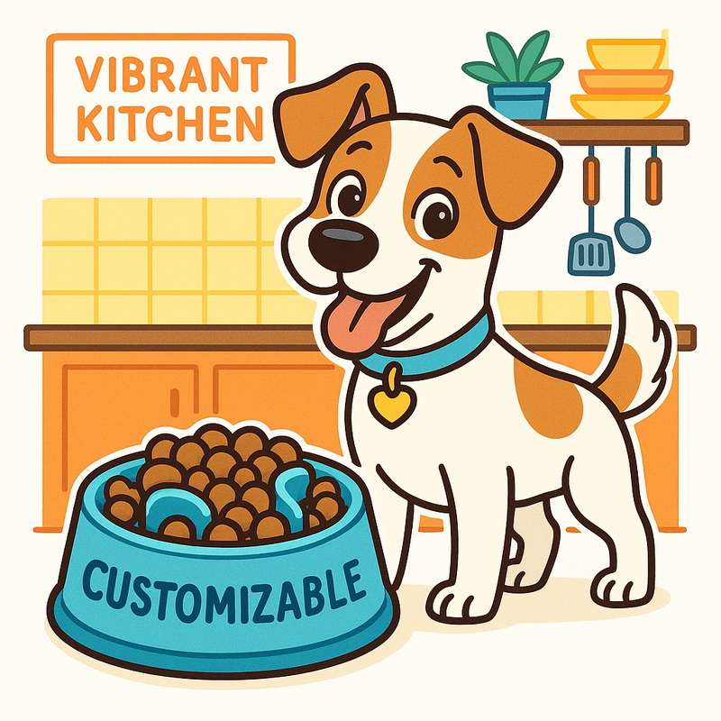 customizable slow feeder dog bowl