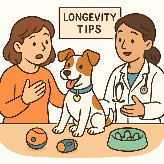 Vet consulting with pet parent