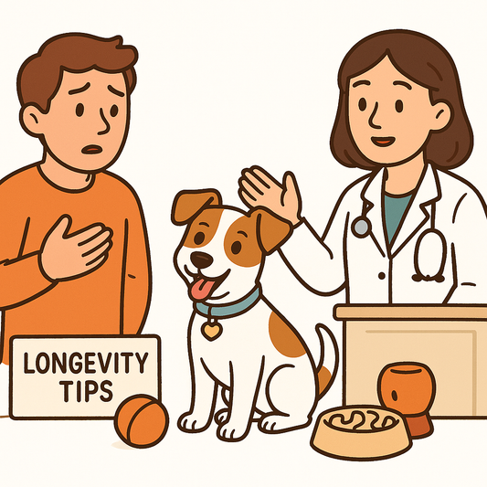 Pet parent and veterinarian discussing pet health