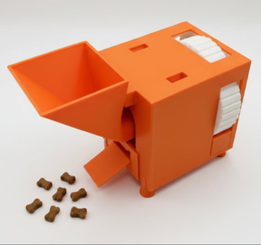 Orang Interactive slow feeder dog and cat food and treat dispenser.