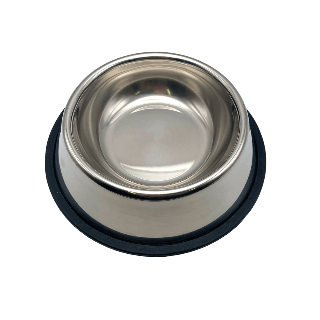 Stainless Steel Pet Bowl with Non-Slip Rubber Base