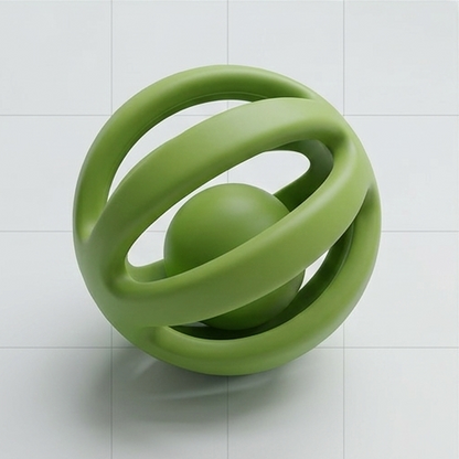 Green Ball in ball interactive cat toy