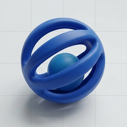 Blue Ball in ball interactive cat toy