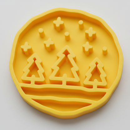 yellow Cedar trees slow feeder bowl for dogs and cats