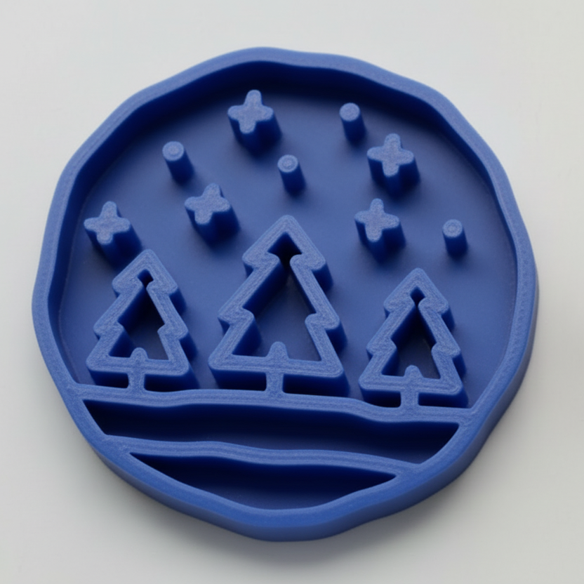 Blue Cedar trees slow feeder bowl for dogs and cats