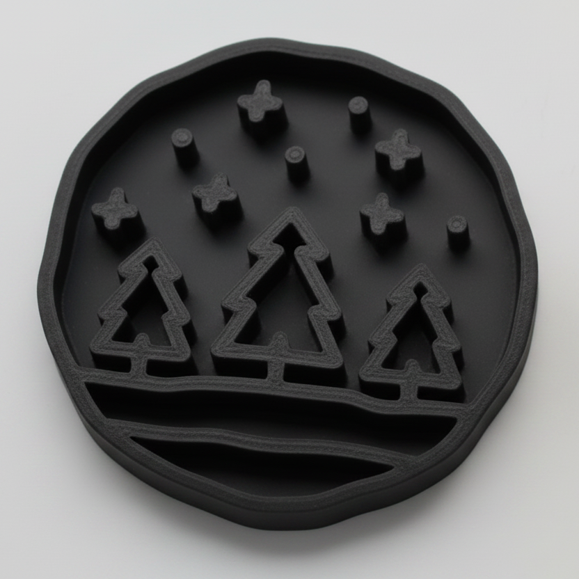 Black Cedar trees slow feeder bowl for dogs and cats