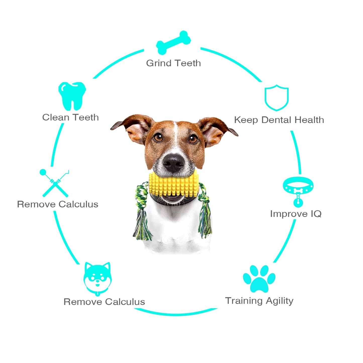 Indestructible Chew Toy for Aggressive Chewers Dog – Corn-Shaped