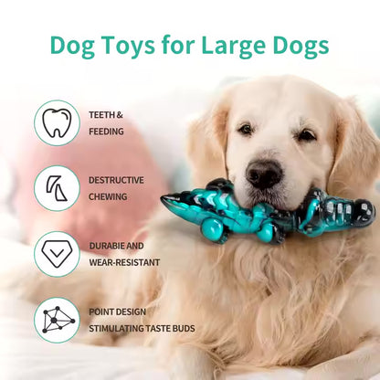 Durable Flavored Indestructible Chew Toy for Aggressive Dogs – Anxiety Relief & Teeth Cleaning