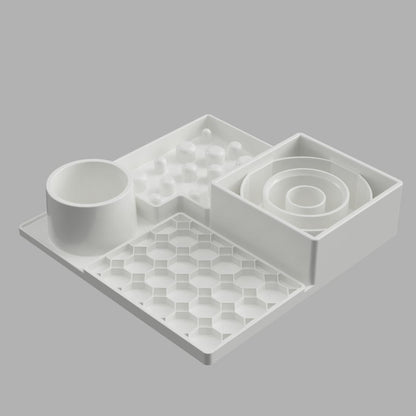 Dining Station™ for Cats & Small Dogs | Slow Feeder, Lick Mat & Water Bowl