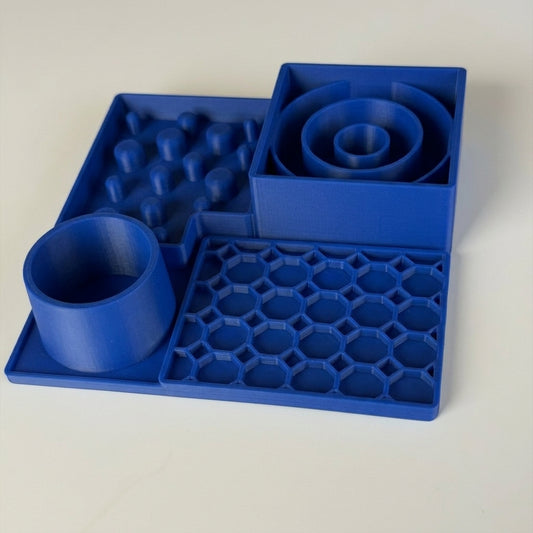 Dining Station™ for Cats & Small Dogs | Slow Feeder, Lick Mat & Water Bowl