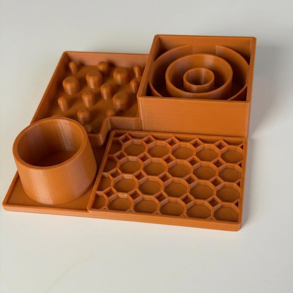 Dining Station™ for Cats & Small Dogs | Slow Feeder, Lick Mat & Water Bowl