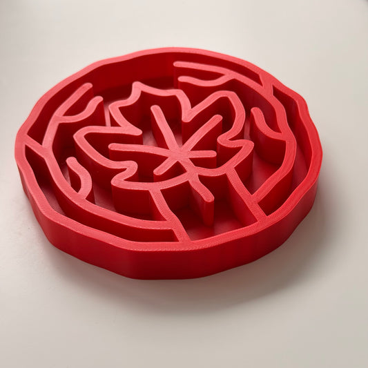 Red Maple Slow Feeder Bowl for Dogs and Cats