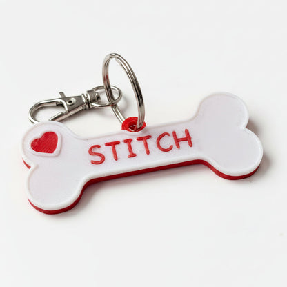 Dog and cat name tag bone shape