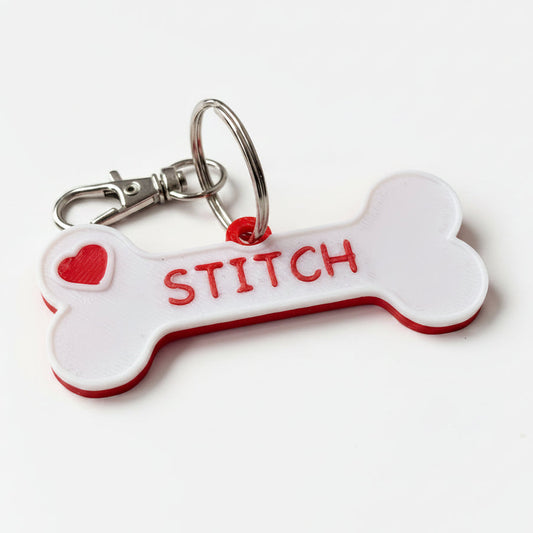 Dog and cat name tag bone shape