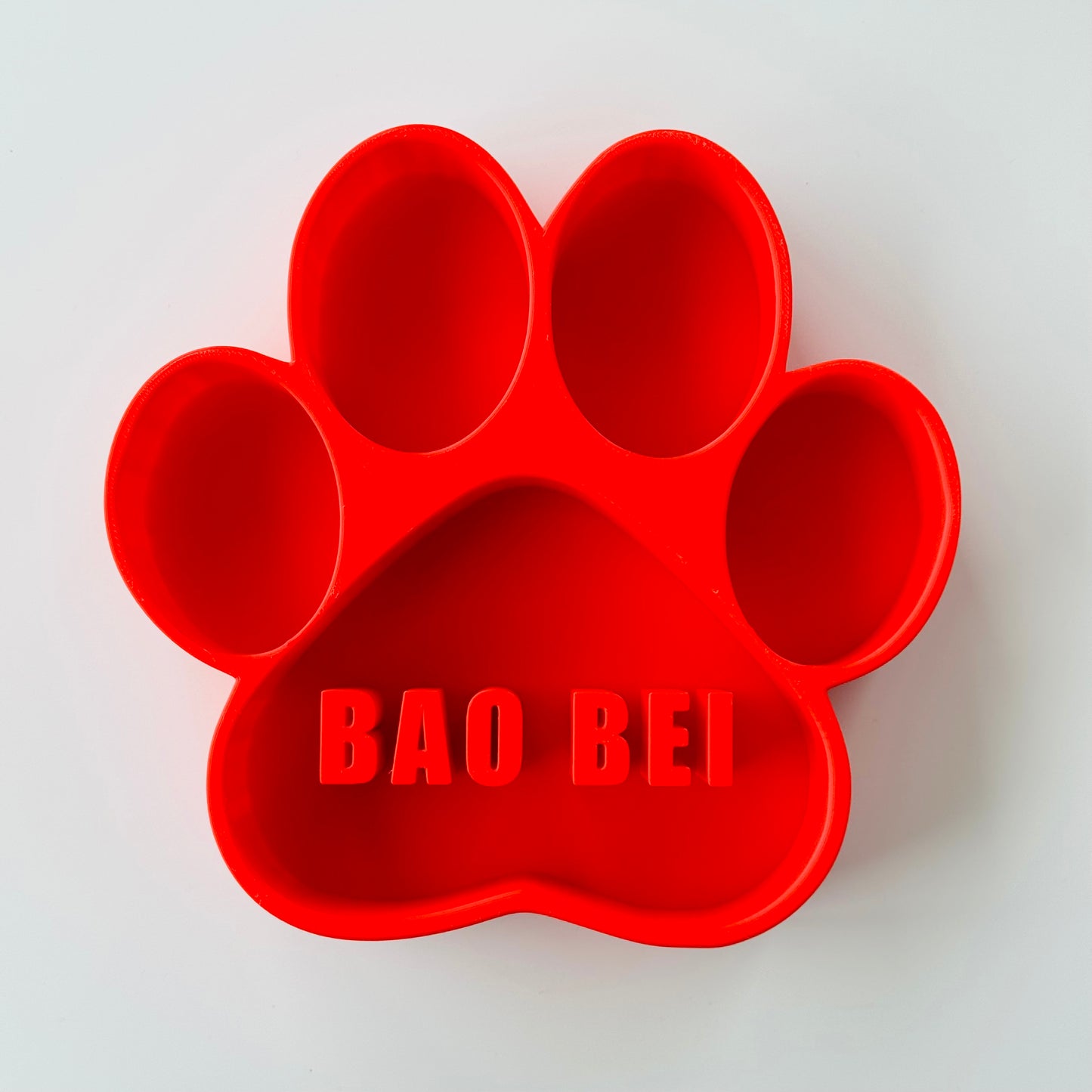 Personalized Paw-Shaped Slow Feeder Bowl | Custom Dog Gift