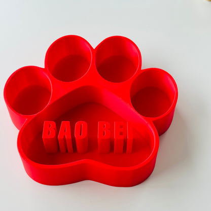 Personalized Paw-Shaped Slow Feeder Bowl | Custom Dog Gift