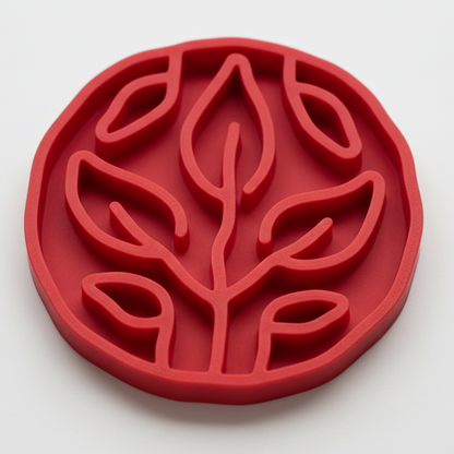 Red Leaves Slow Feeder Bowl for Dogs and Cats