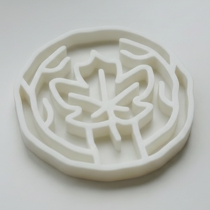 White Maple Slow Feeder Bowl for Dogs and Cats