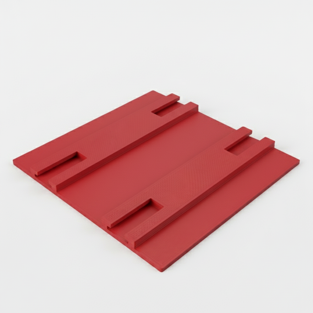 Red white Dining Station base for dogs and cats