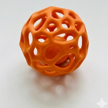 Orange Ball in ball interactive cat toy