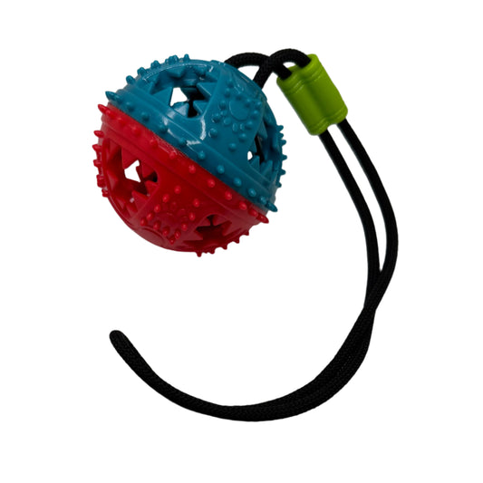 Dog Chew Toy with Rope – Sound Ball & Food Leaking Interactive Training Toy