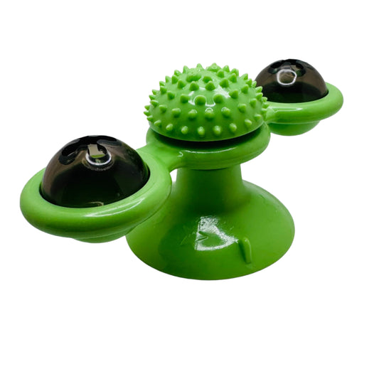 Rotating Windmill Cat Toy – Suction Cup Interactive Toy for Smart & Happy Cats