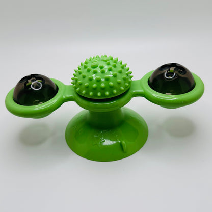 Rotating Windmill Cat Toy – Suction Cup Interactive Toy for Smart & Happy Cats