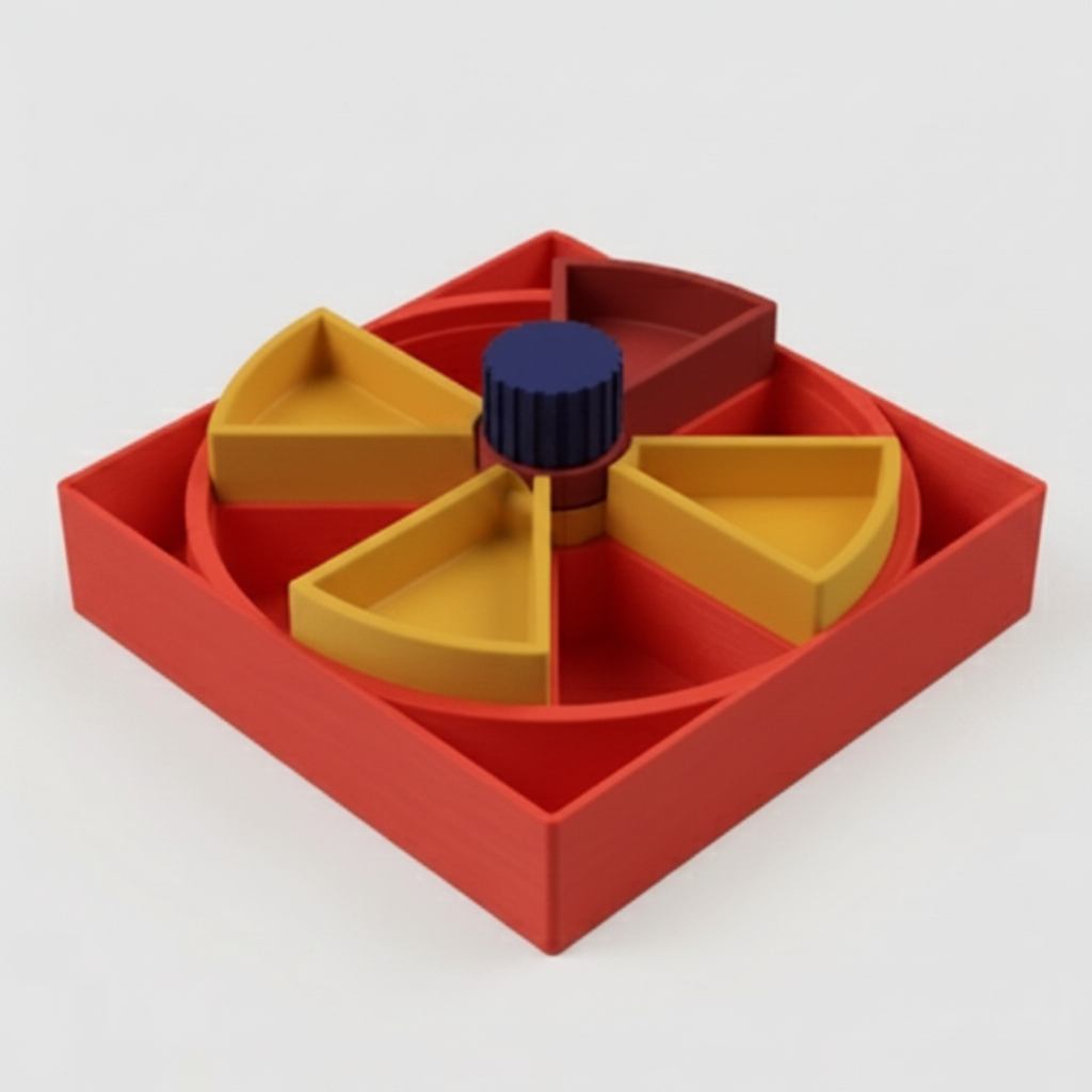 Orange Puzzle feeder for dogs and cats