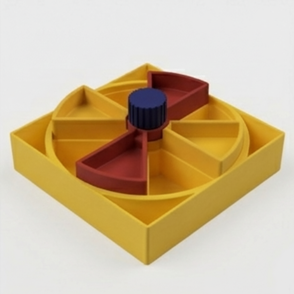 Yellow Puzzle feeder for dogs and cats