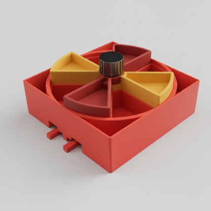 Orange Puzzle feeder Module for cats and dogs dining station