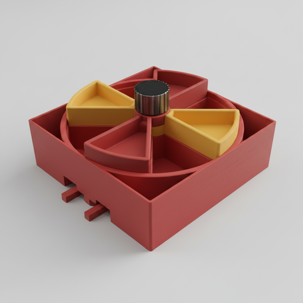 Red Puzzle feeder Module for cats and dogs dining station