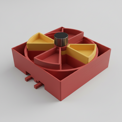 Red Puzzle feeder Module for cats and dogs dining station