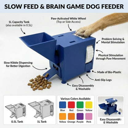 Interactive Rotary Slow Feeder for Dogs and Cats
