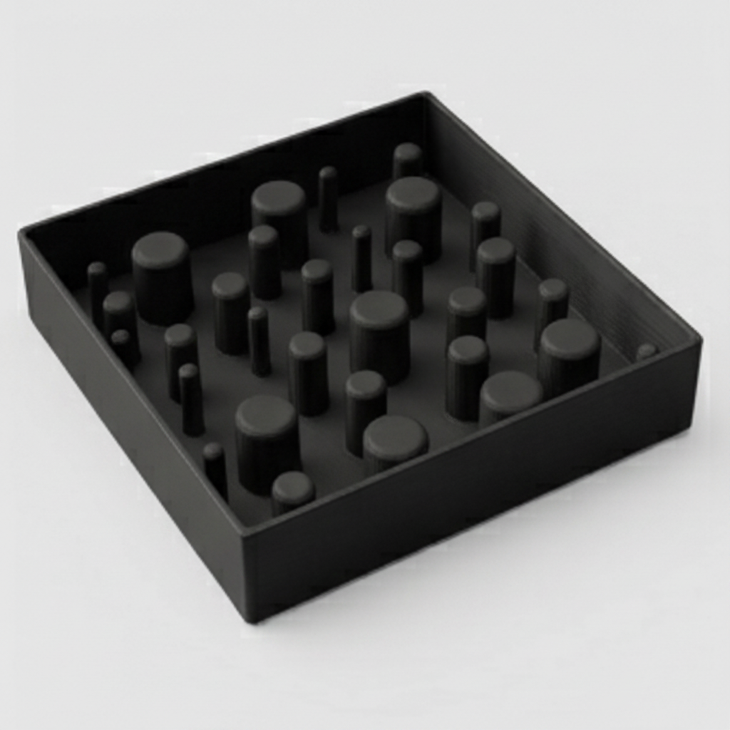Black Slow Feeder Square Bowl For cats and dogs