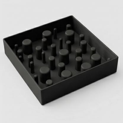 Black Slow Feeder Square Bowl For cats and dogs