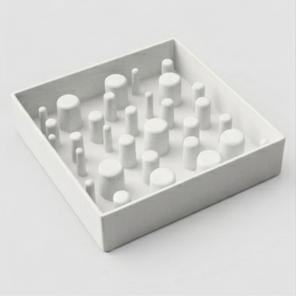 White Slow Feeder Square Bowl For cats and dogs